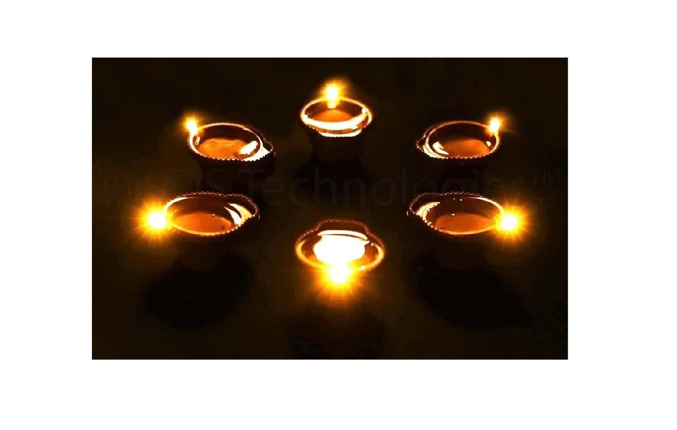 LED Light Water Sensor Diyas Plastic with, Ambient Lights,