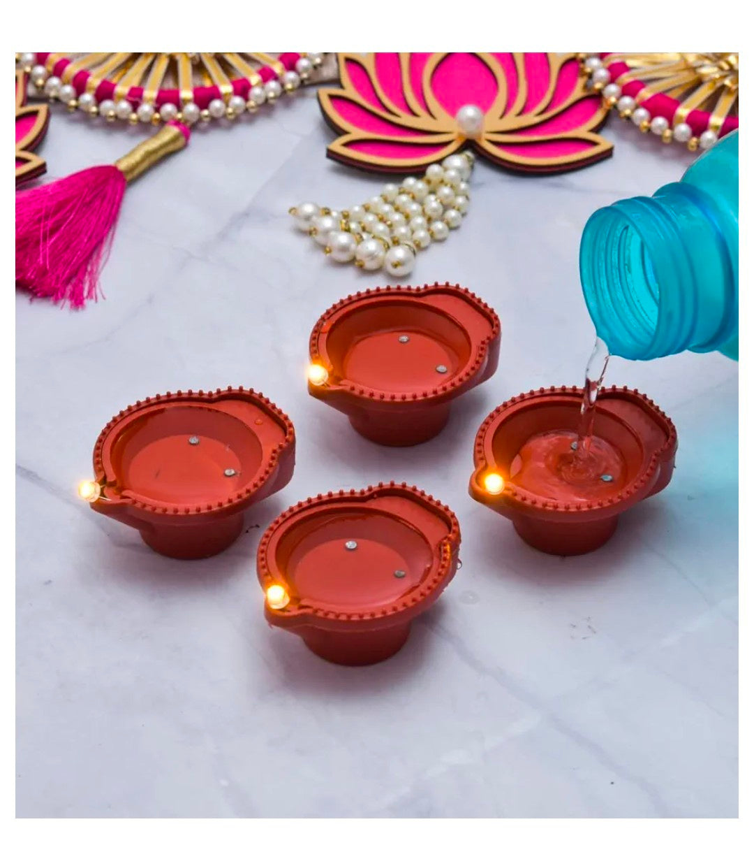 LED Light Water Sensor Diyas Plastic with, Ambient Lights,